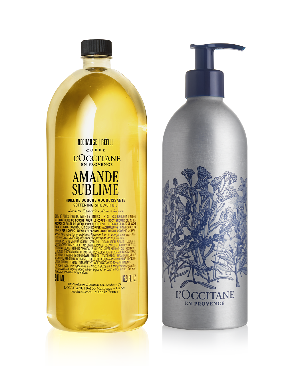 Amande Shower Oil Refill + FREE Forever Bottle