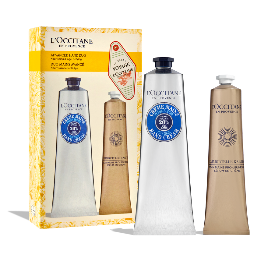 view 1/4 of L'OCCITANE Nourishing & Age-Defying Advanced Hand Duo Holiday Gift Set, , CARECT