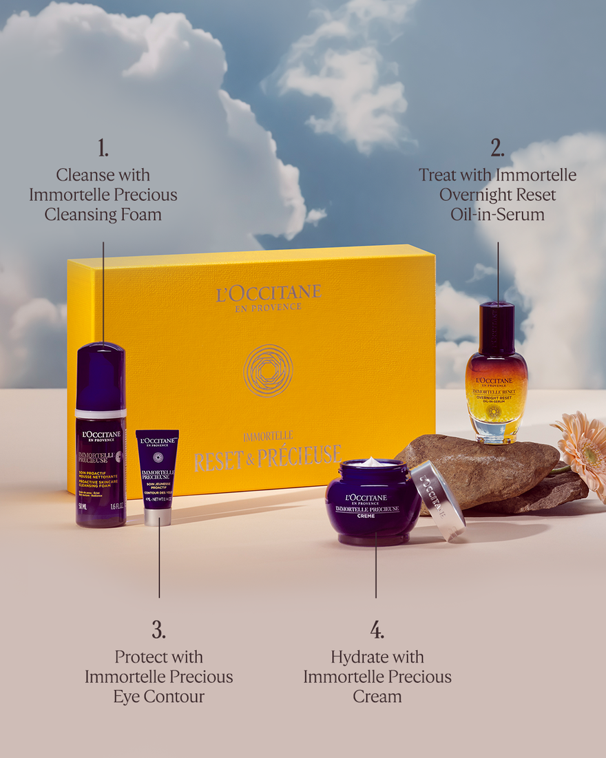 Immortelle Reset & Precious Skincare Routine | L'Occitane | L