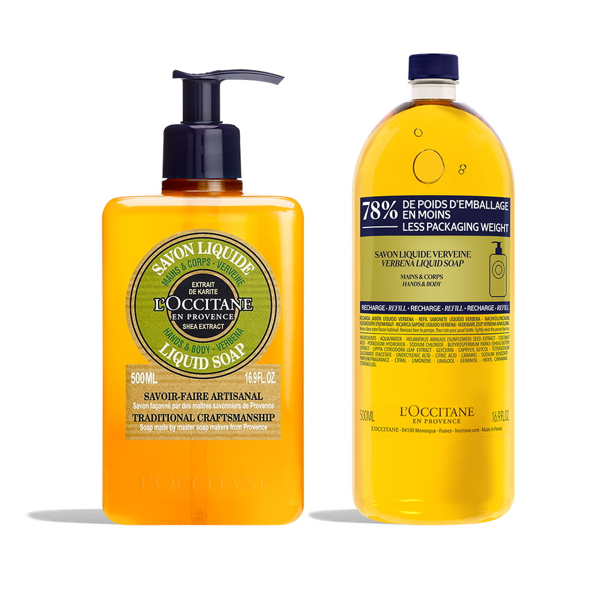 view 1/6 of Shea Verbena Liquid Soap + Refill Duo, , CARECT