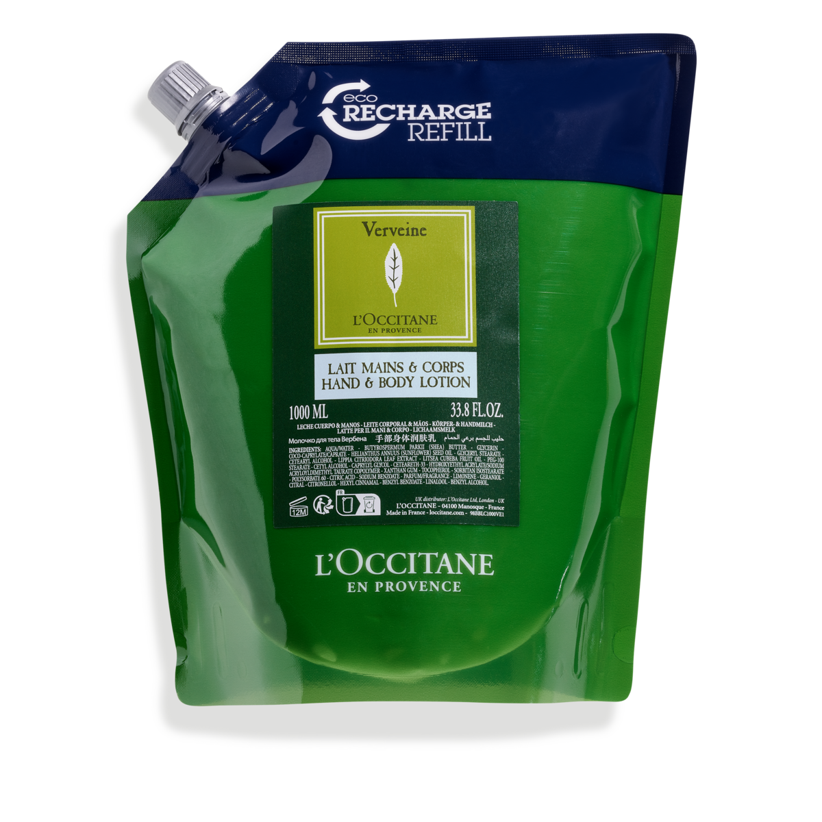 Verbena Hand and Body Lotion Refill 1000ml| L'Occitane US | L