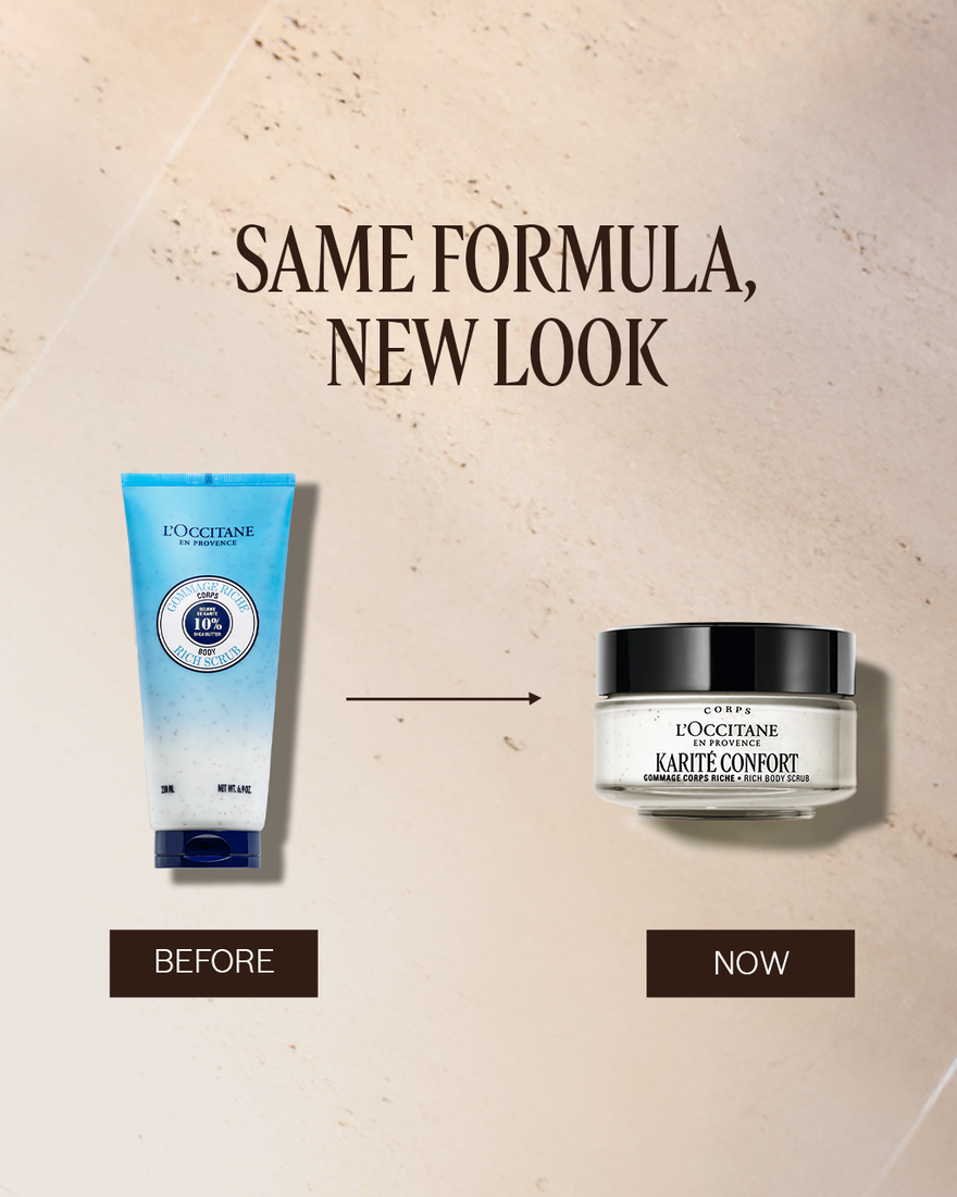 L'OCCITANE フェイスティブガーデンスノーシアコンプリート Karité Confort Rich Body Scrub | L'Occitane en Provence