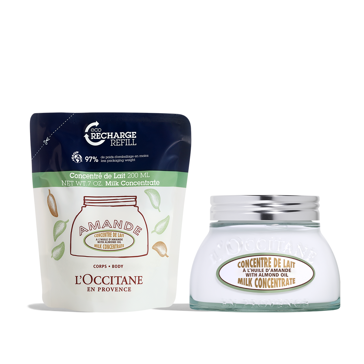 Almond Milk Concentrate Refill Duo Body Smoothing L'Occitane en