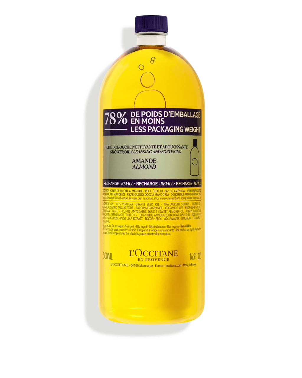 Enriched Almond Shower Oil Refill Refill - 16.9 oz | L'Occitane en